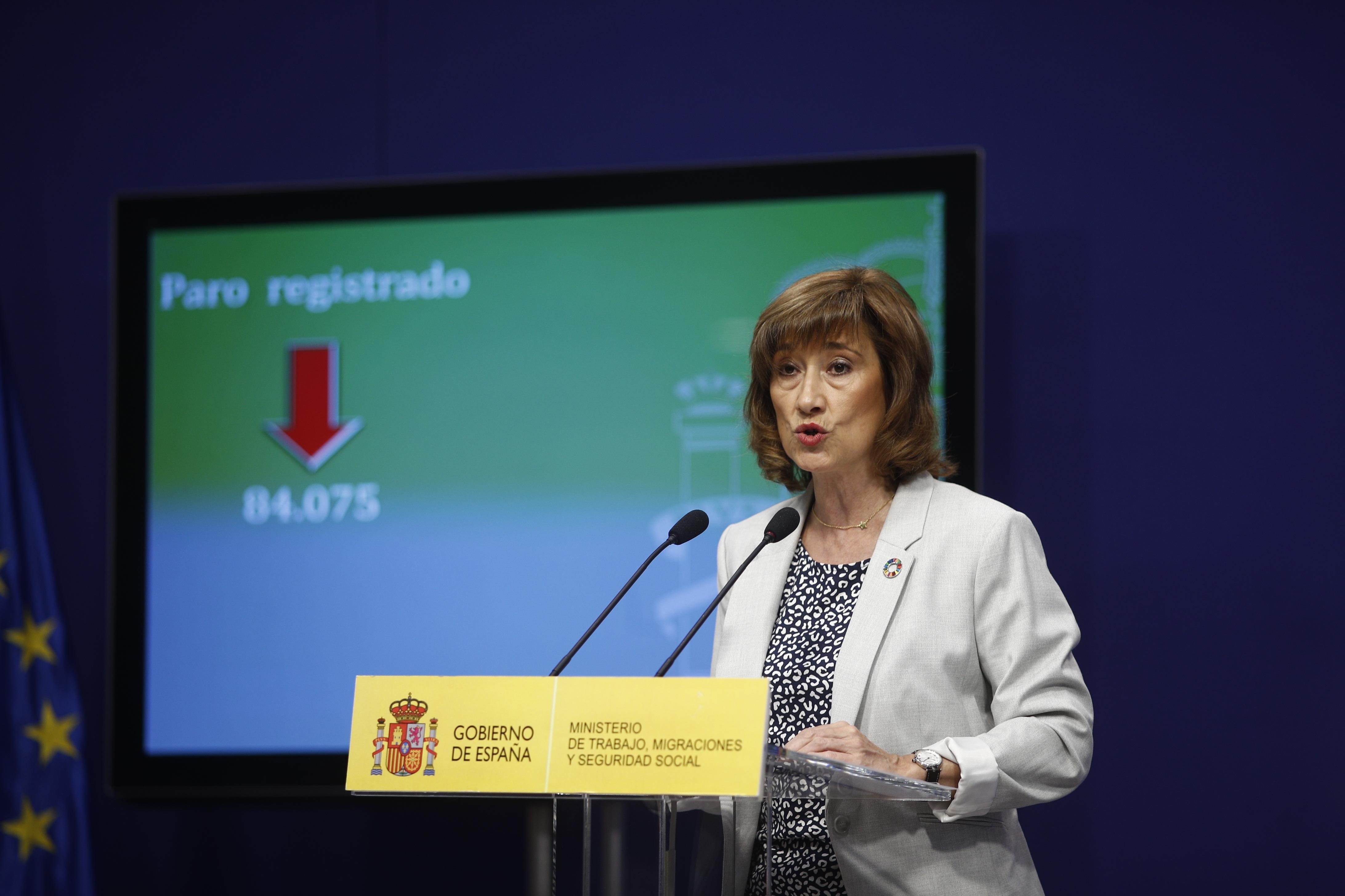 La secretaria de Estado de Empleo Yolanda Valdeolivas presenta los datos de paro registrado - Eduardo Parra Europa Press