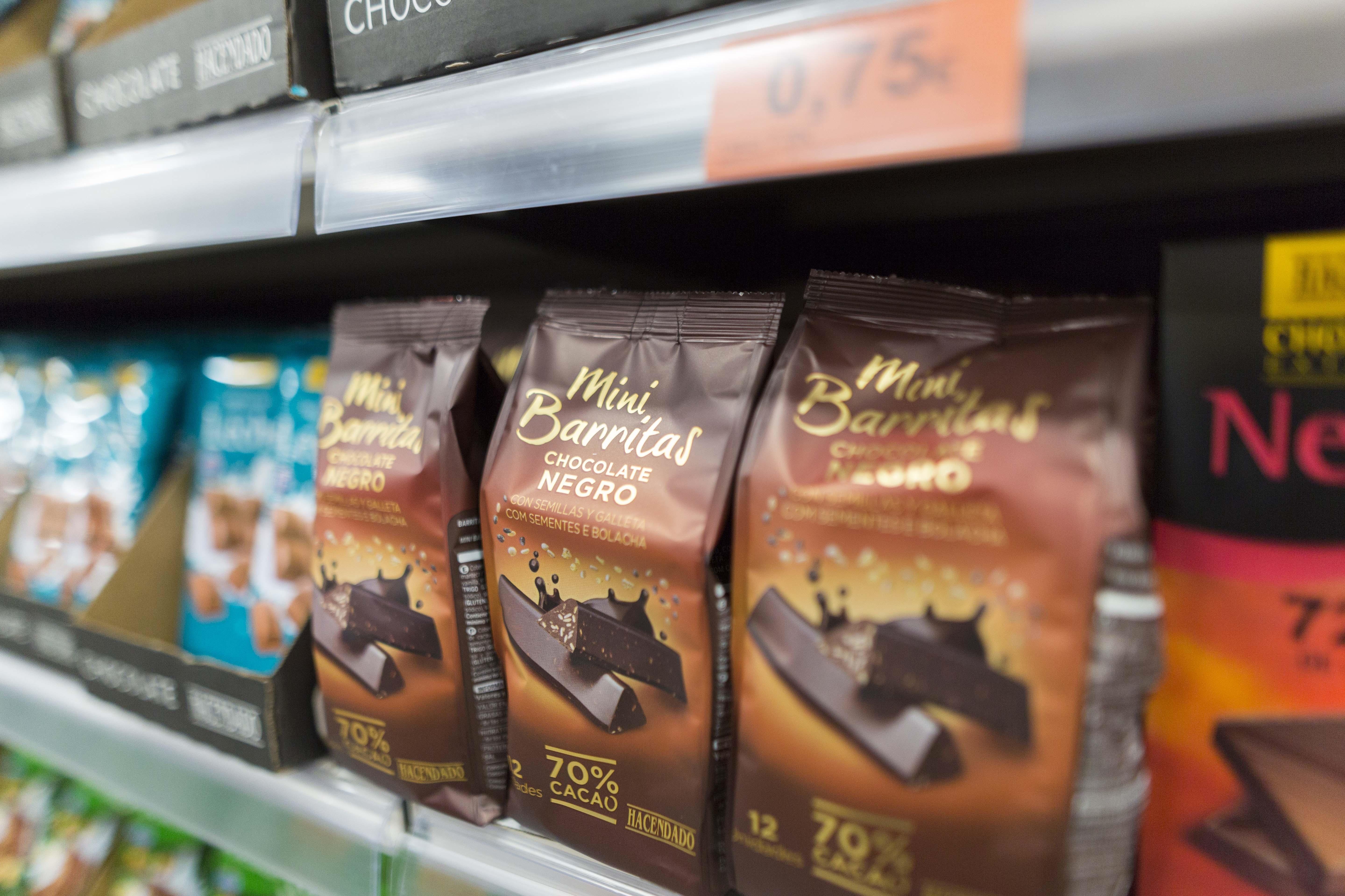 Las mini barritas de chocolate Hacendado una de las mejores iniciativas de innovación en Gran Consumo 2019. Europa Press.