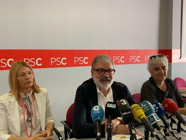 Begoña Iglesias, Fèlix Larrosa y Carme Valls del PSC de Lleida