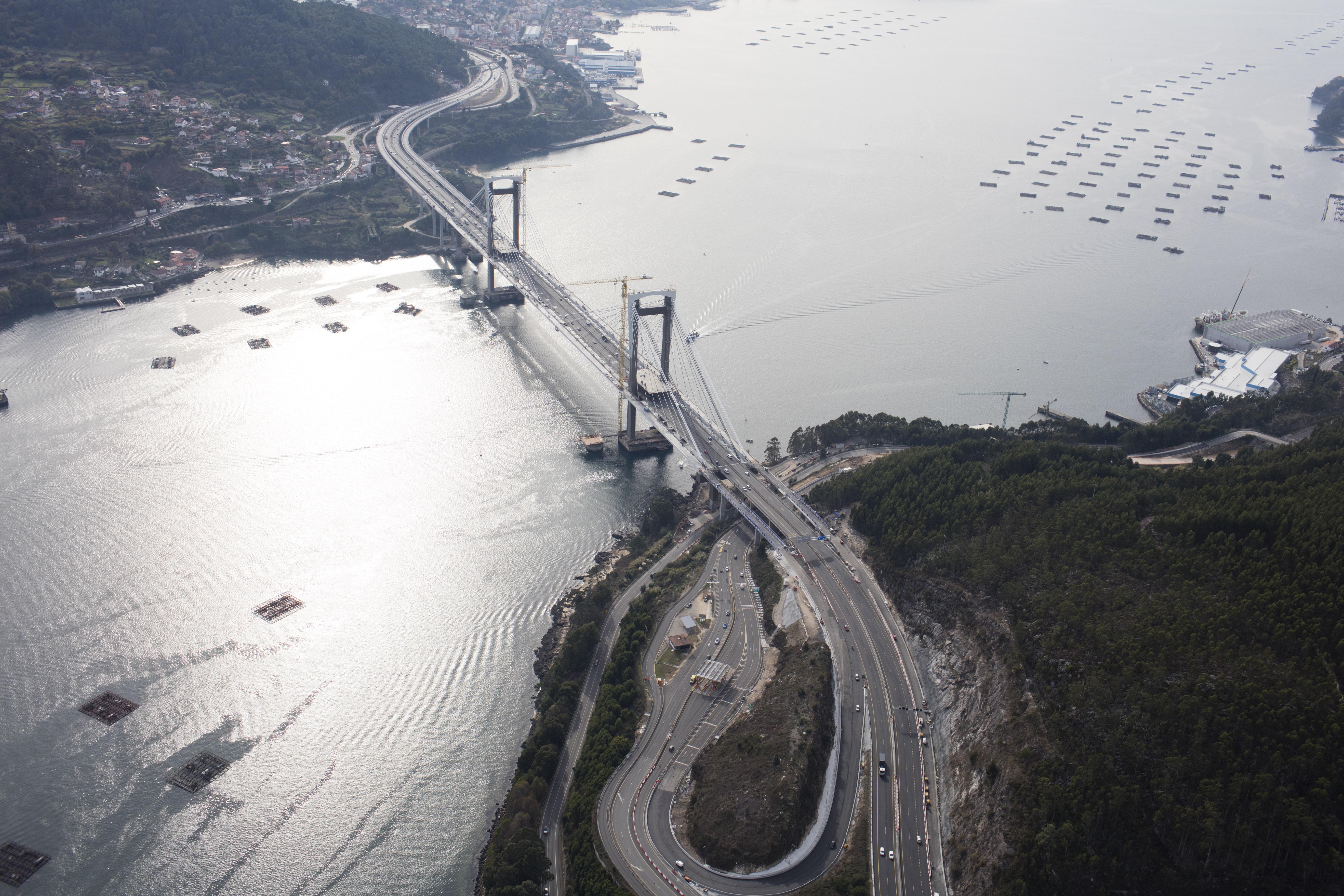 El Puente de Rande, visto desde el aire