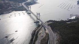 El Puente de Rande, visto desde el aire