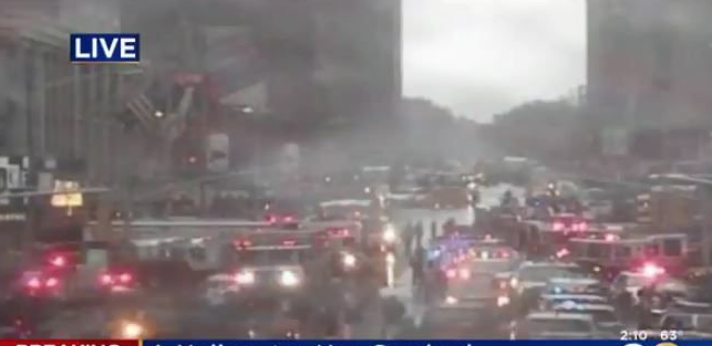 Helicoptero se estrella en NY