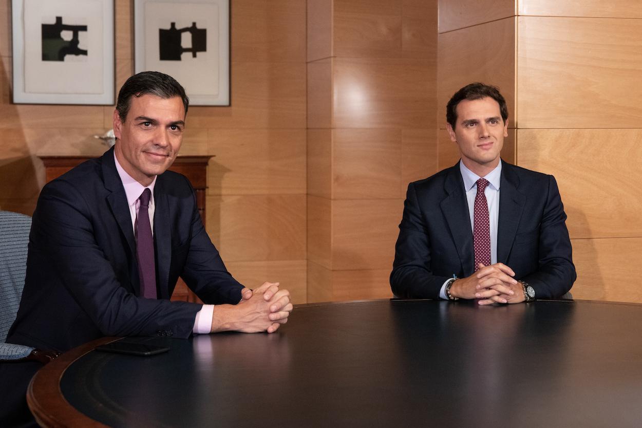 Albert Rivera se reúne con Pedro Sánchez en el Congreso de los Diputados