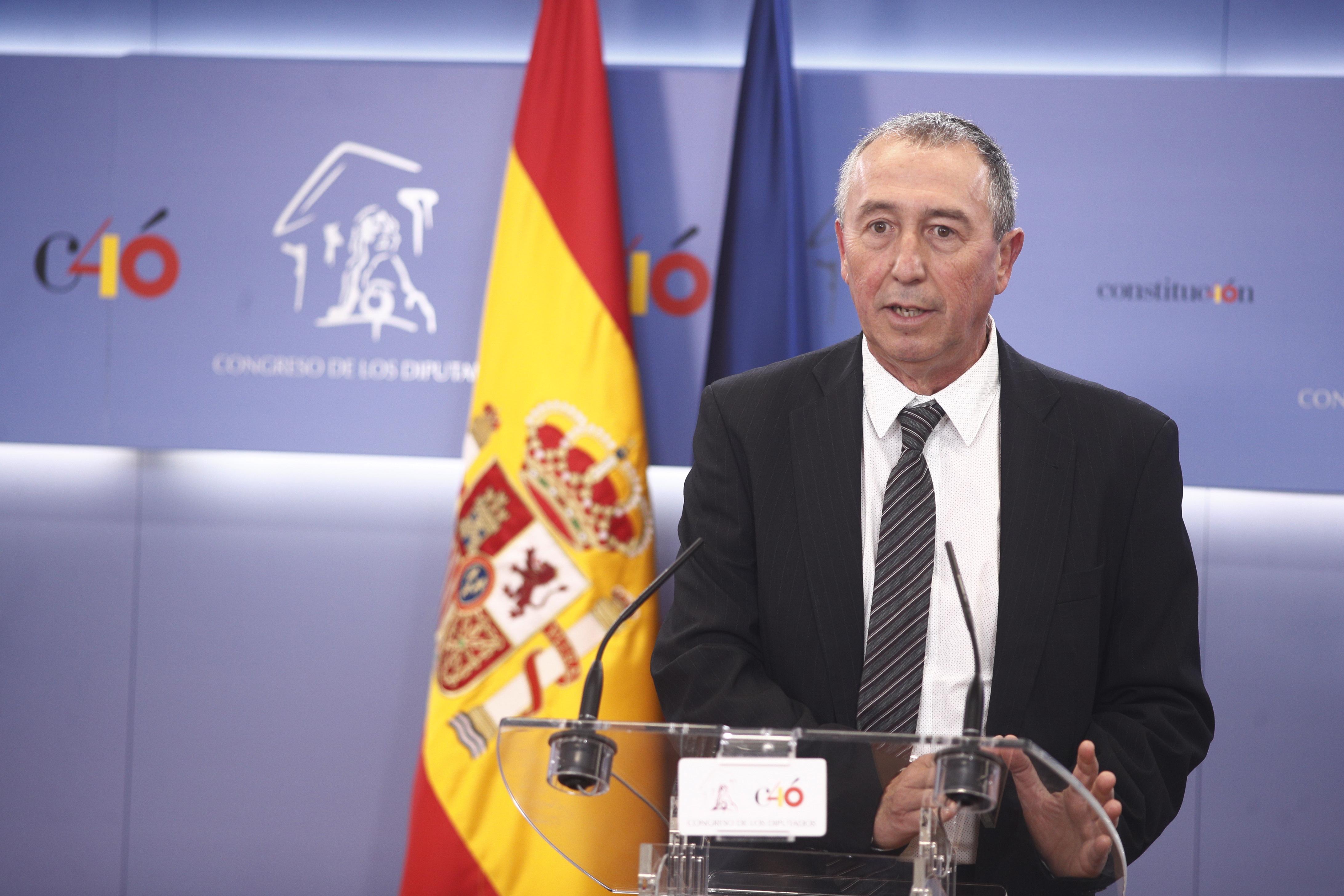 El representante de Compromís Joan Baldoví ofrece una rueda de prensa. Europa Press.