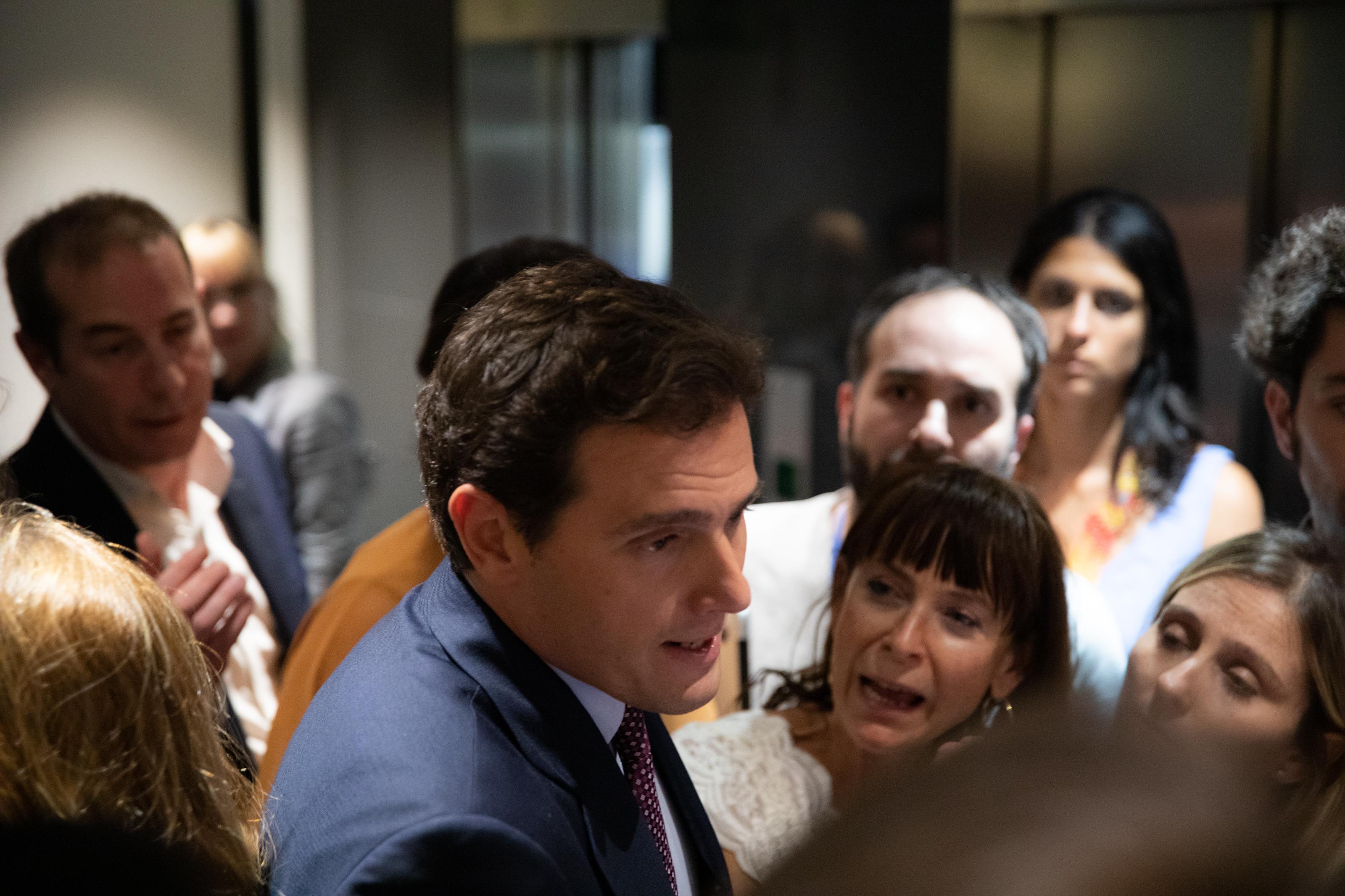 El presidente de Ciudadanos Albert Rivera ofrece una rueda de prensa en el Congreso. EuropaPress