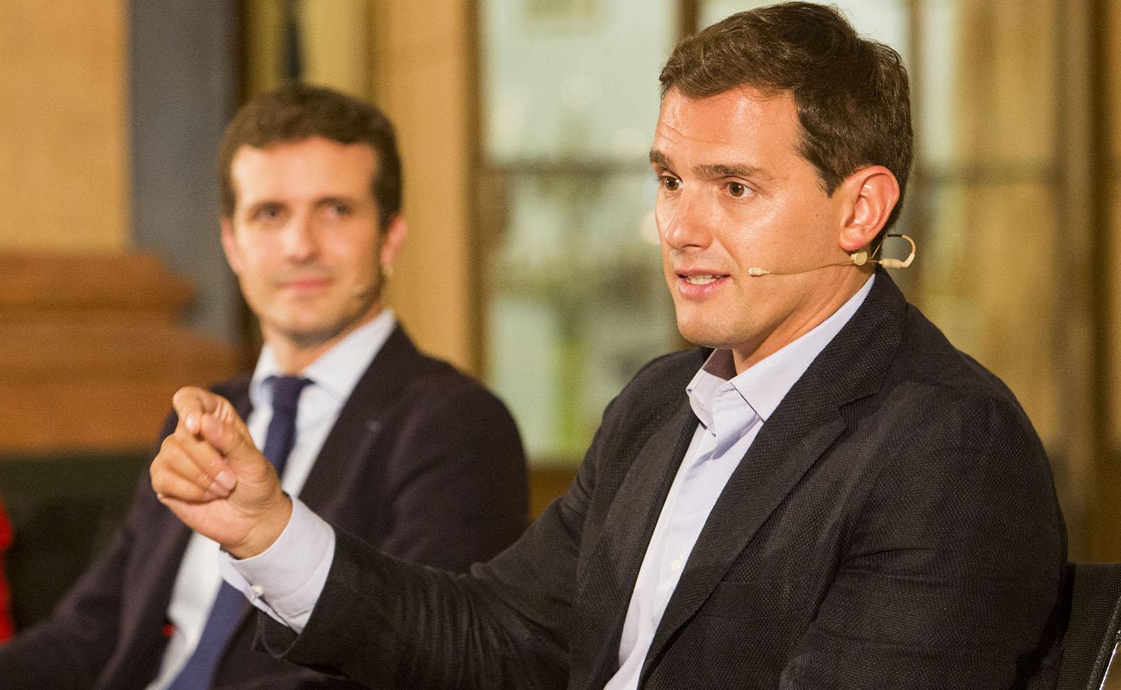 Albert Rivera y Pablo Casado en una imagen de archivo.