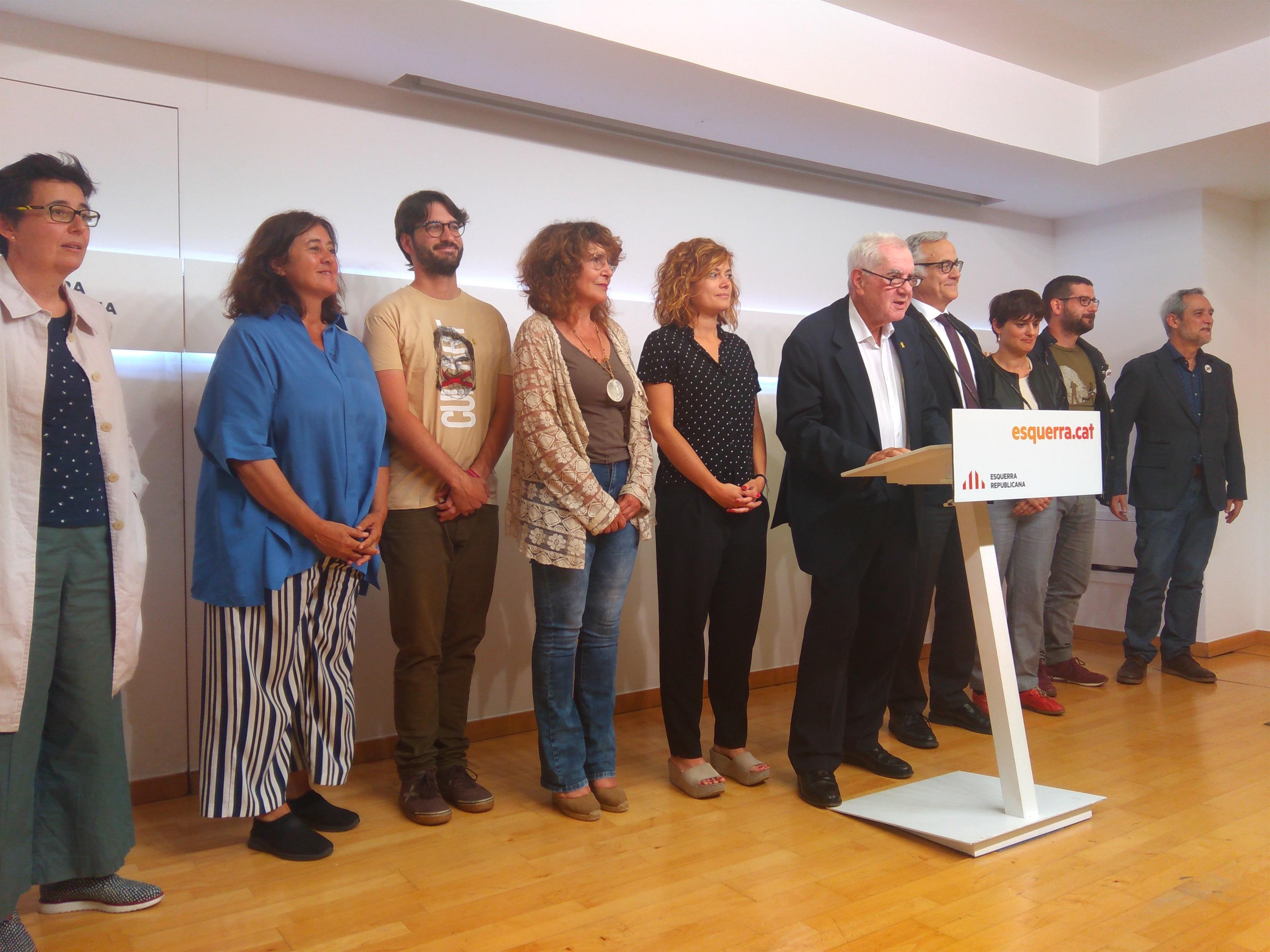 Rueda de prensa del candidato de ERC a la Alcaldía de Barcelona Ernest Maragall