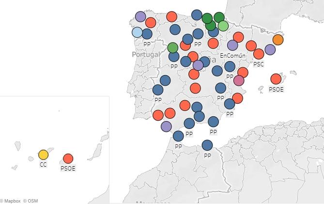 Infografía gobiernos ayuntamientos españoles 2015