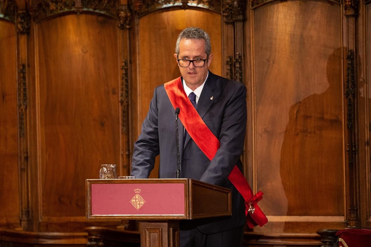 Joaquim Forn en el pleno de Barcelona.