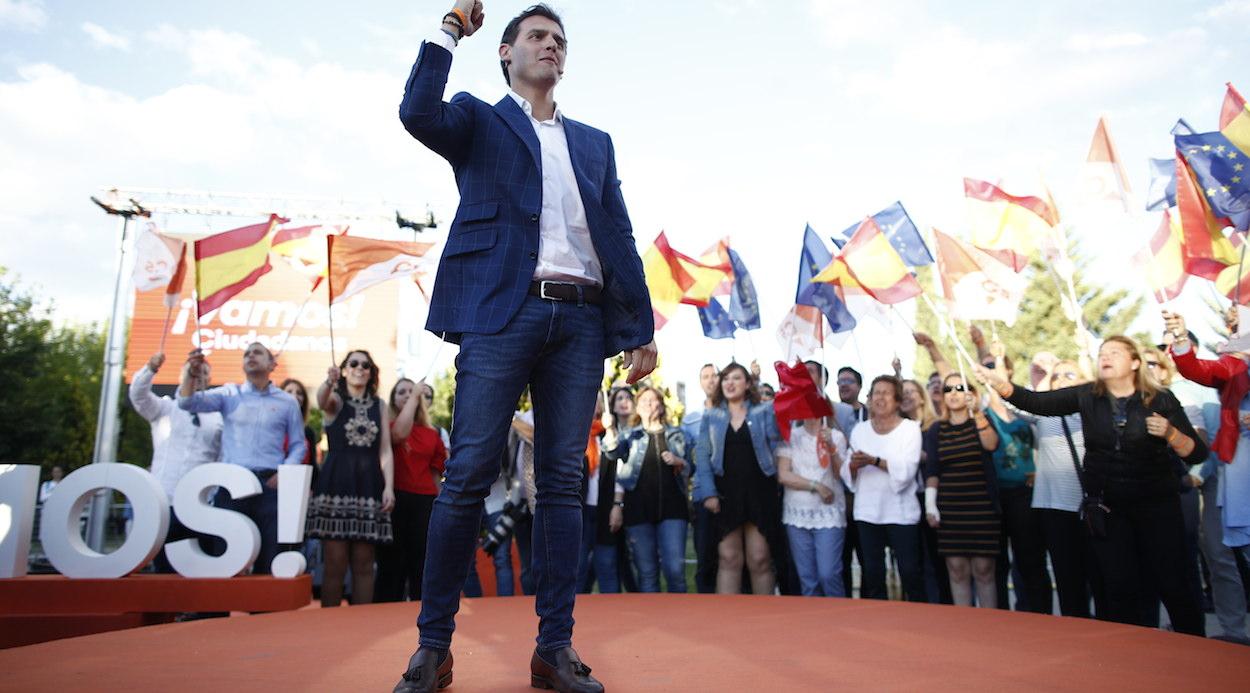 Albert Rivera, en un acto electoral en Madrid. EDUARDO PARRA/EP