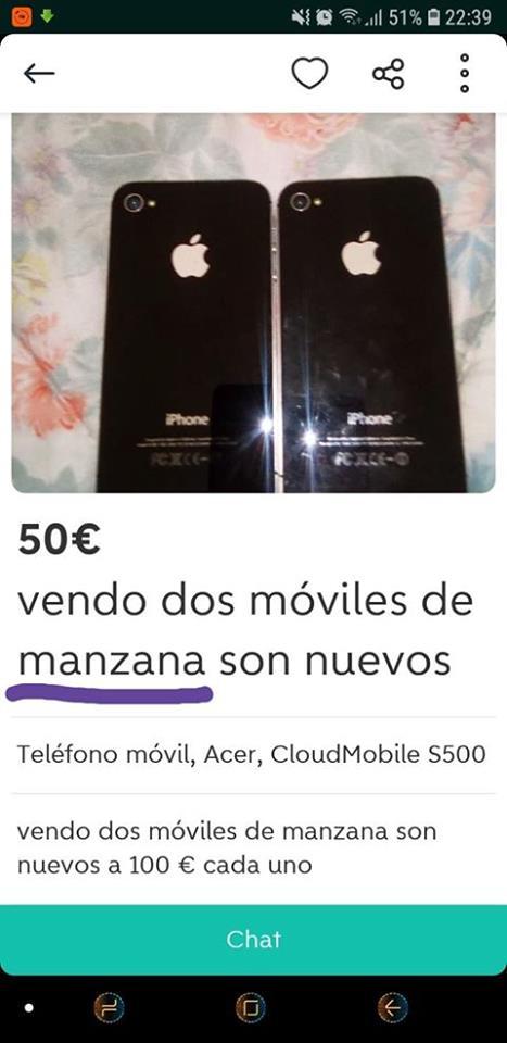 Vendo dos móviles de manzana