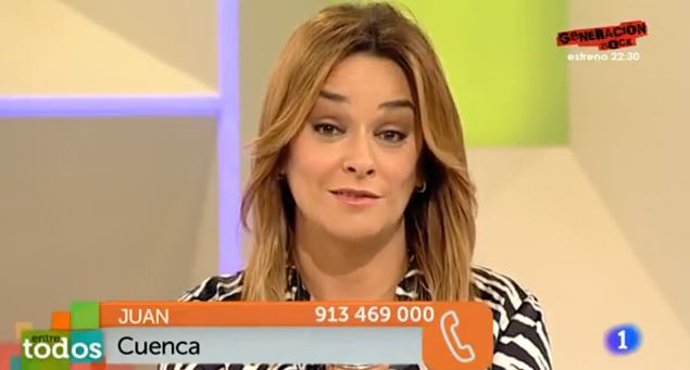 El presidente de TVE elogia a Toñi Moreno y defiende que `Entre todos´ proporciona “ayudas rápidas en situaciones límite”