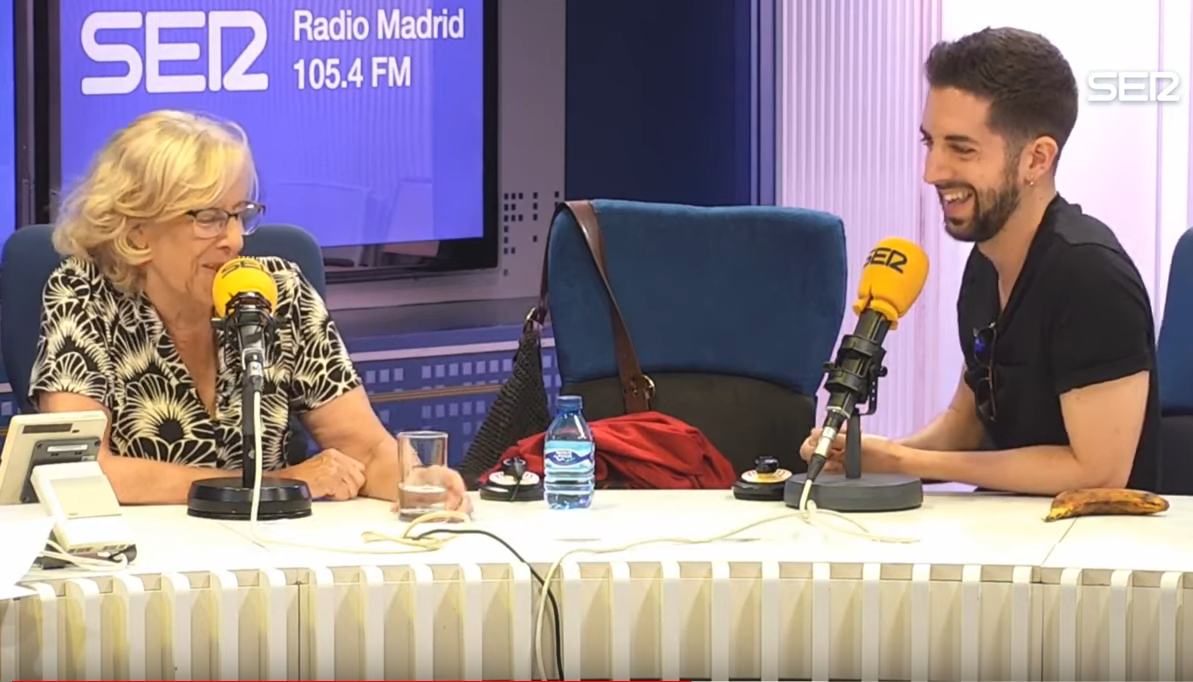 Manuela Carmena y David Broncano en 'Hoy por Hoy Madrid' en Cadena SER. Youtube