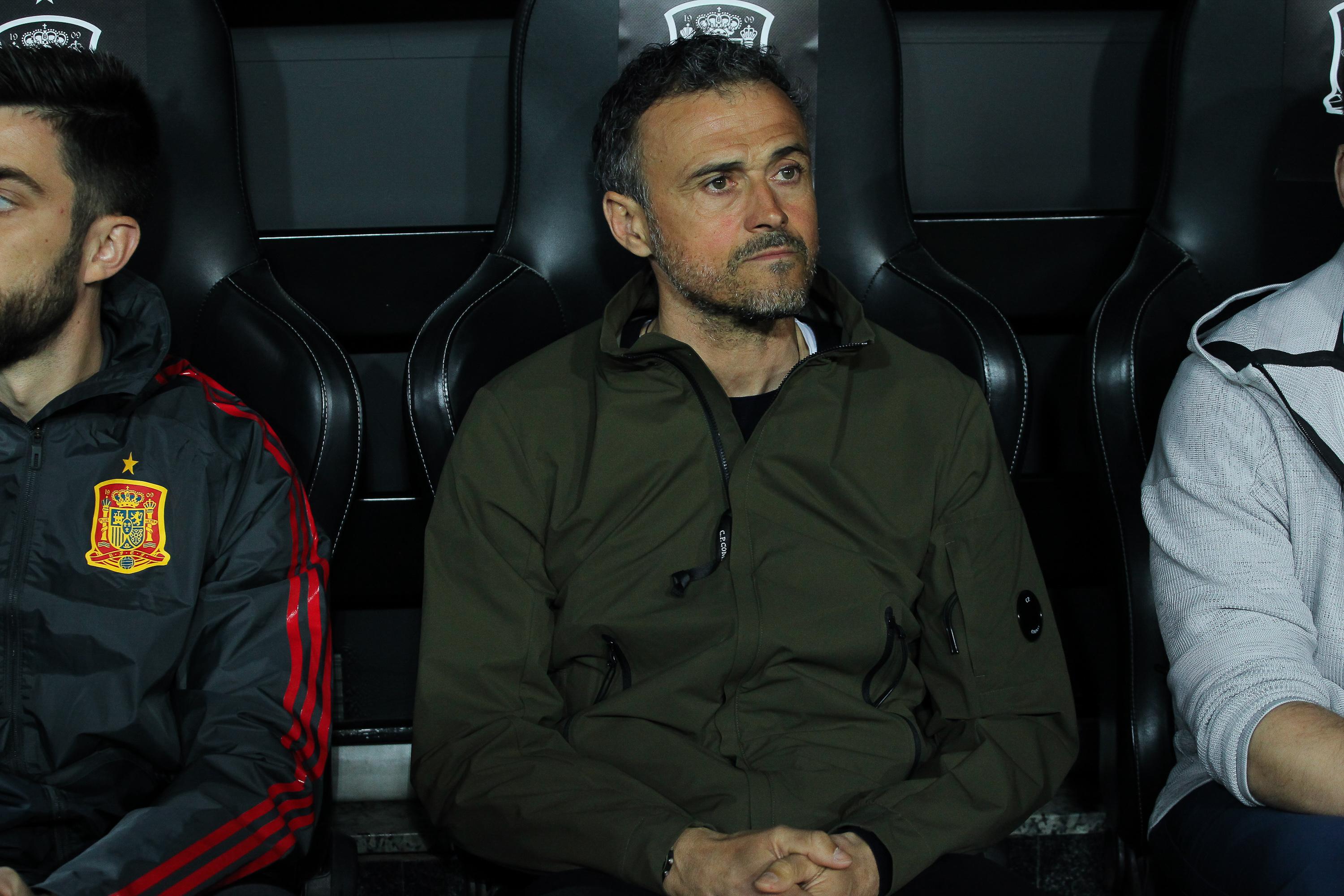 Luis Enrique, durante un partido de la Selección española. Europa Press.