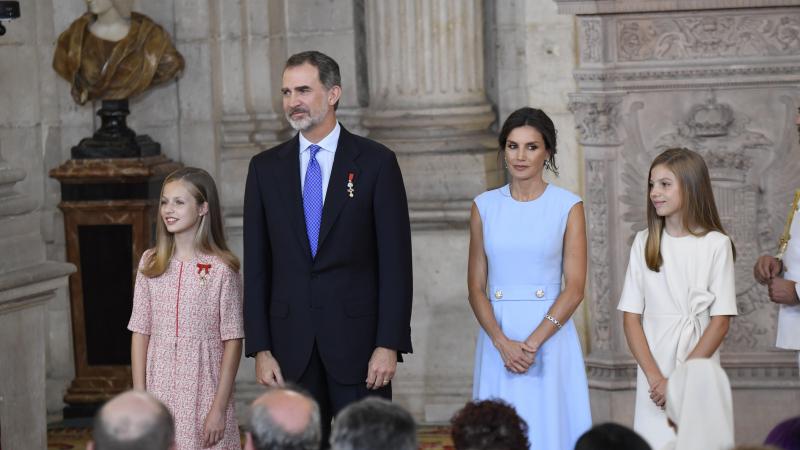 La Princesa de Asturias Leonor de Borbón Rey Felipe VI la Reina Letizia Ortiz y la Infanta Sofía. EuropaPress