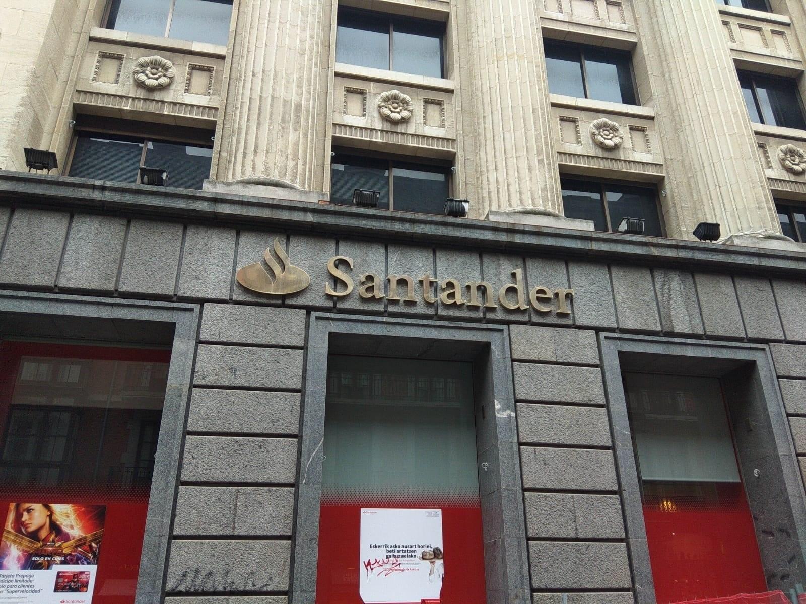 Oficina de Banco Santander en Bilbao