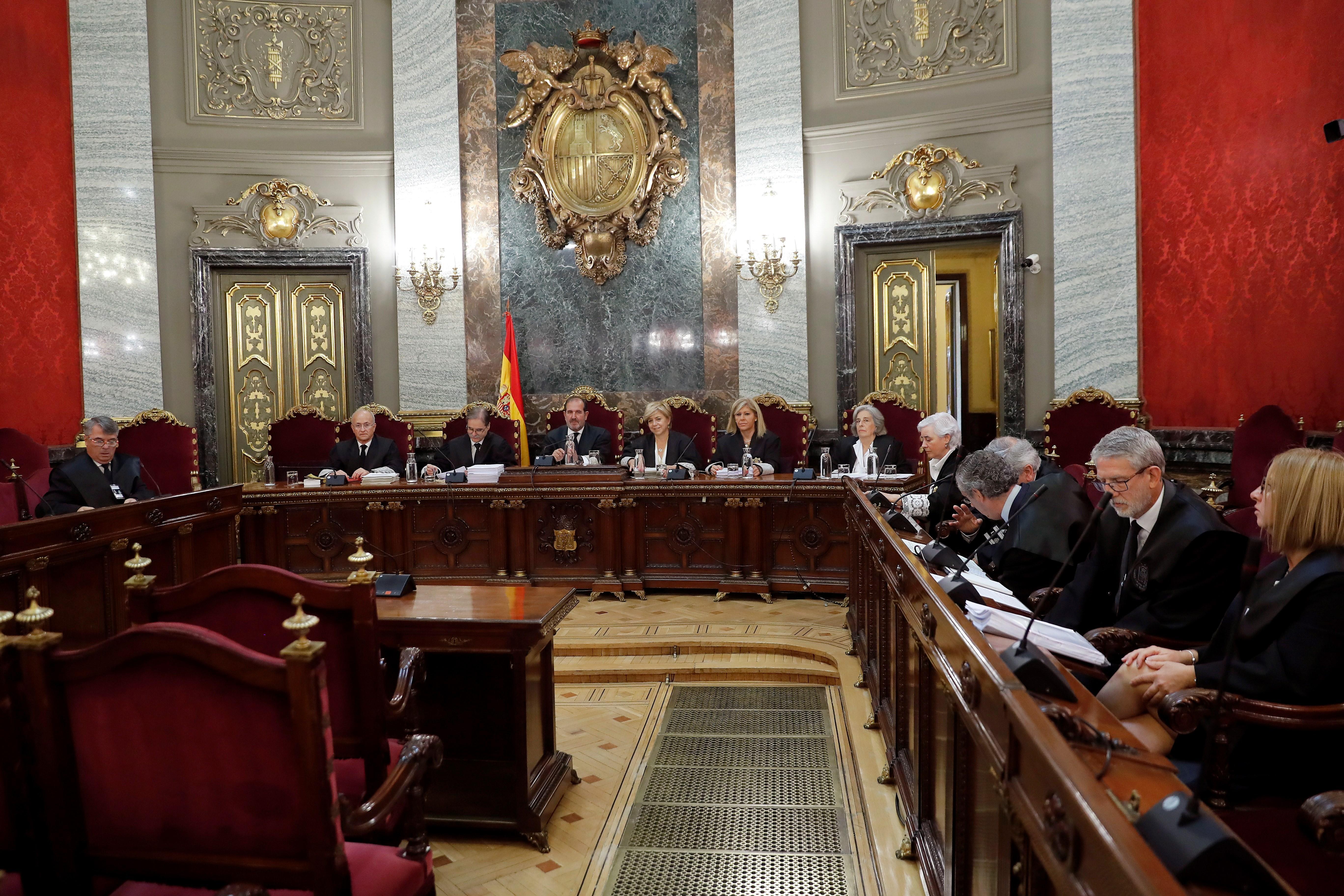 Vista general del Tribunal Supremo celebrando una vista pública para deliberar los recursos de casación presentados contra la sentencia de 2018 sobre 'La Manada'. EP