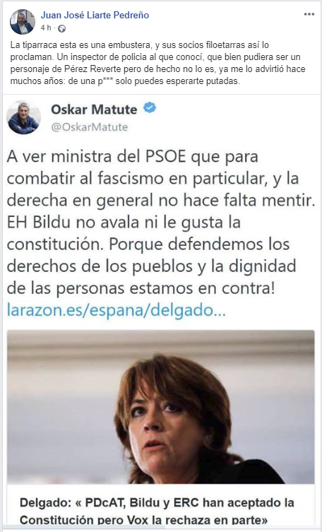 Miembro de Vox a Dolores Delgado Miembro de Vox a Dolores Delgado