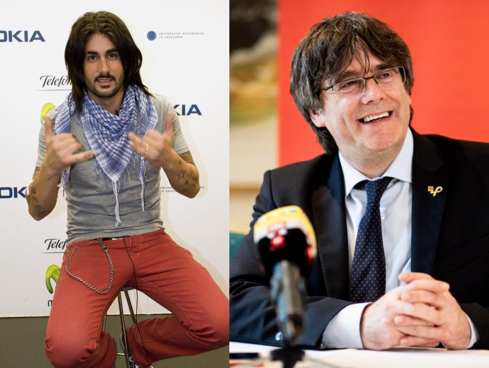 Montaje de Melendi y Puigdemont