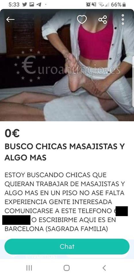 Busco chicas masajistas y algo más