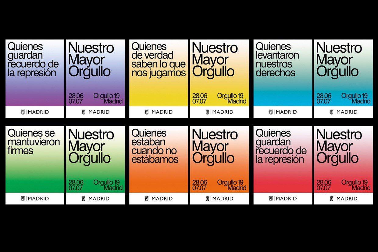 Carteles municipales originalmente destinados al Orgullo 2019