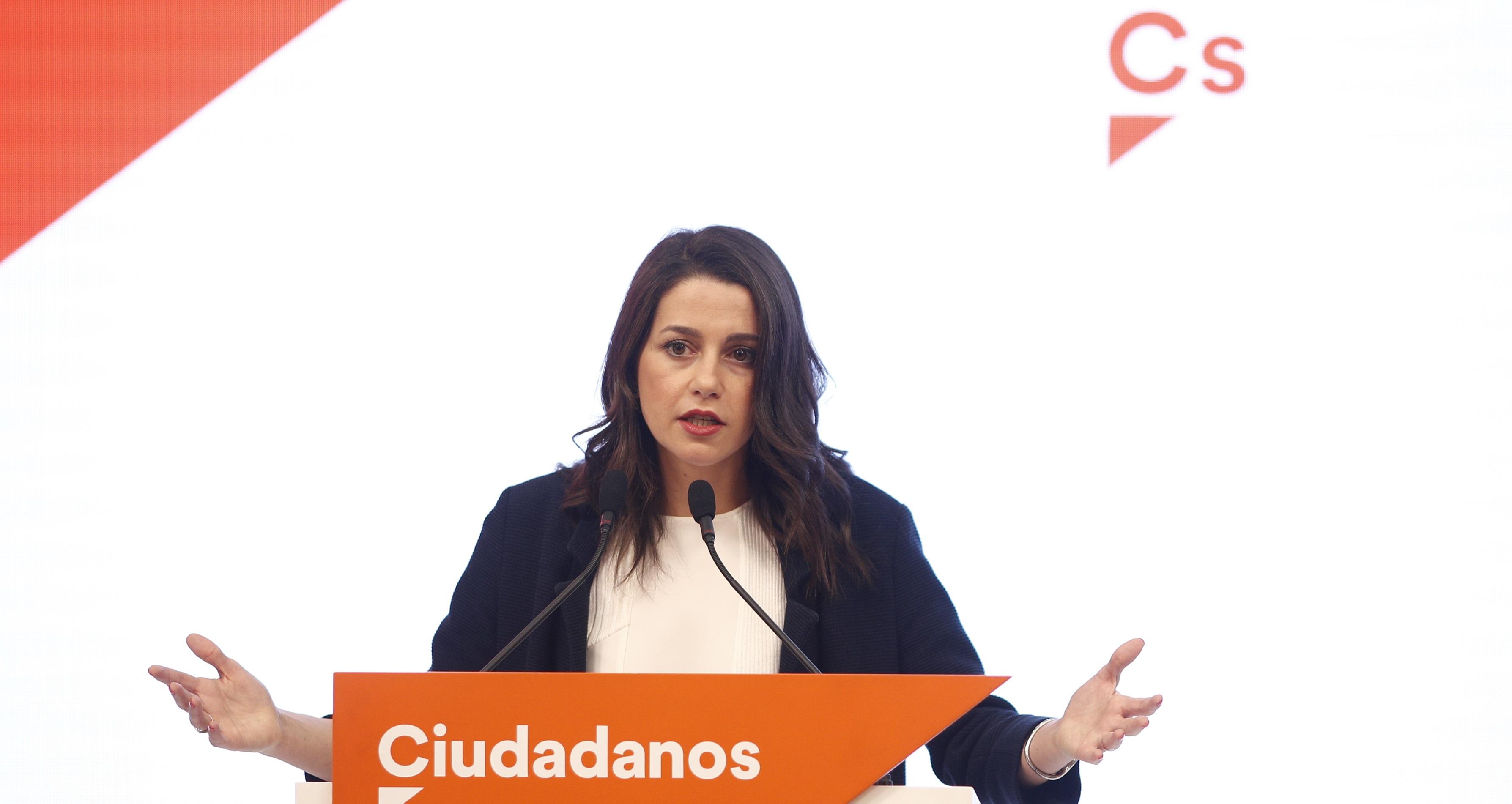 Inés Arrimadas tras la reunión del Comité Ejecutivo. EP