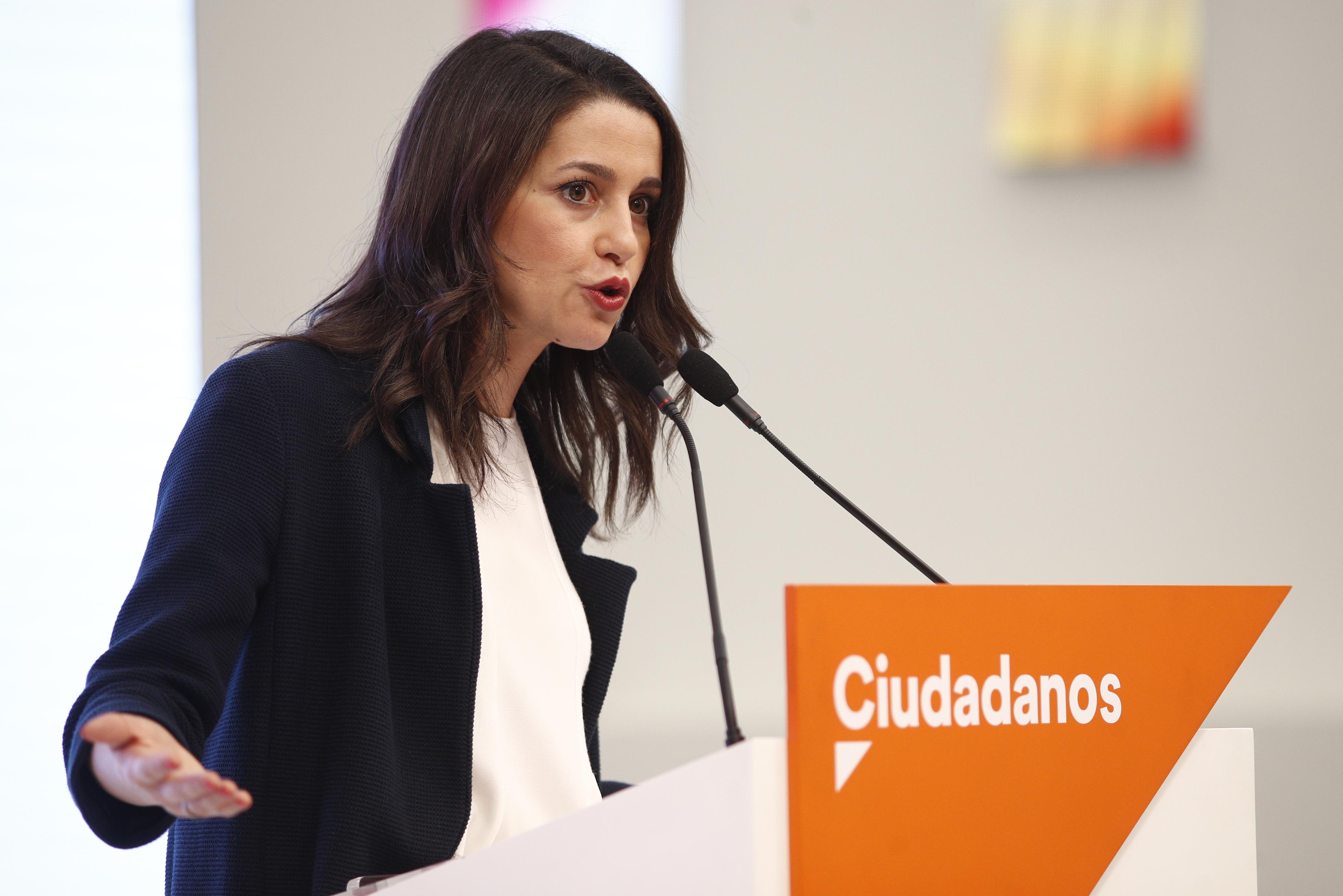 La portavoz de Ciudadanos en el Congreso, Inés Arrimadas 