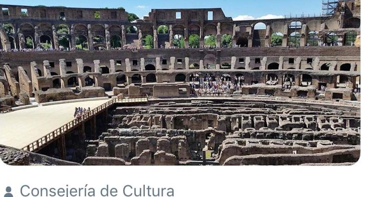 Imagen del Coliseo que ilustraba erróneamente el tuit promocional de Itálica.