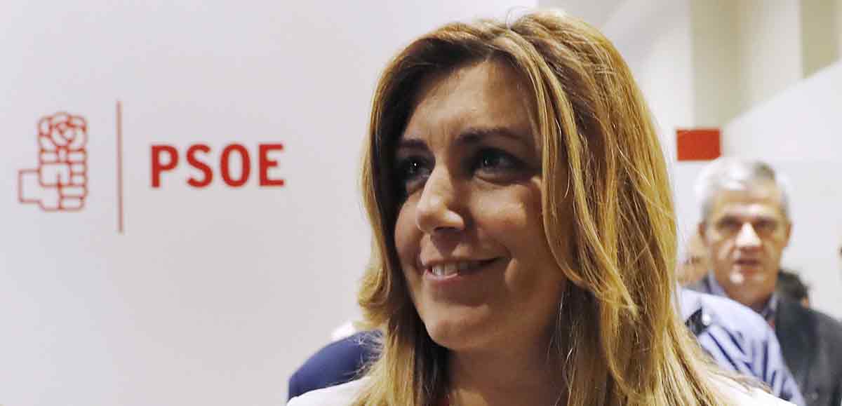 La presidenta de la Junta de Andalucía, Susana Díaz, tras la reunión hoy del Comité Federal del PSOE