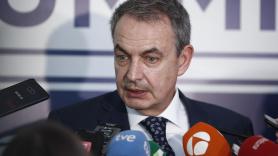 El expresidente del Gobierno José Luis Rodríguez Zapatero atiende a los medios de comunicación tras participar en la I Concordia Europe