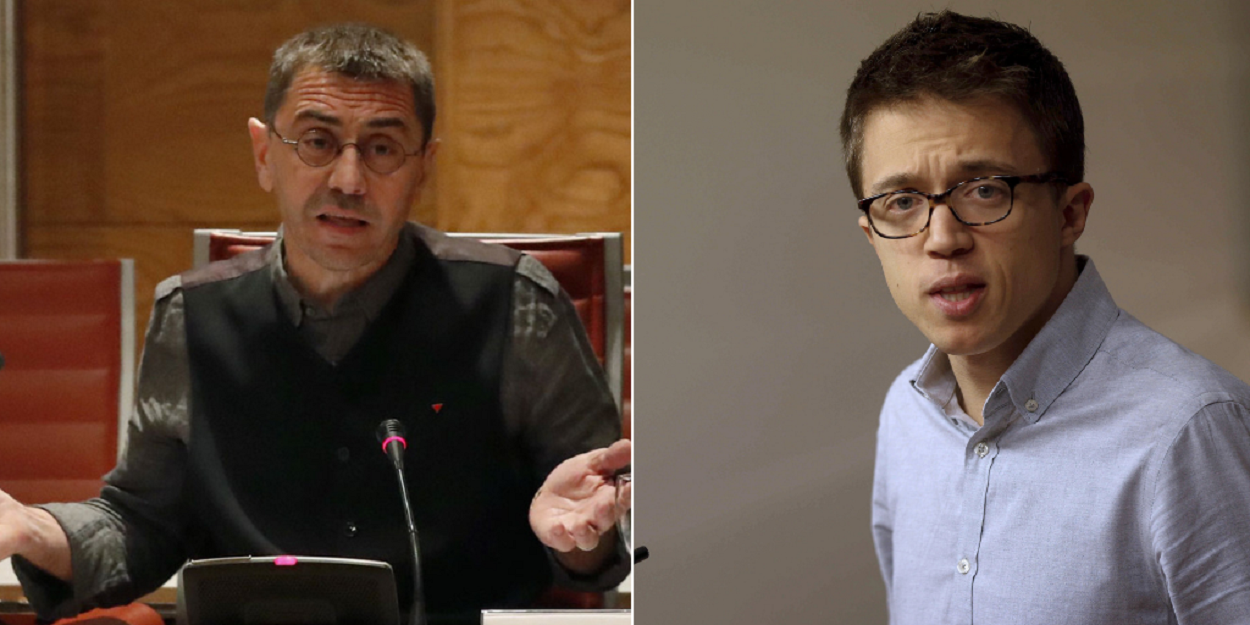 Fotomontaje con imágenes de Juan Carlos Monedero e Íñigo Errejón