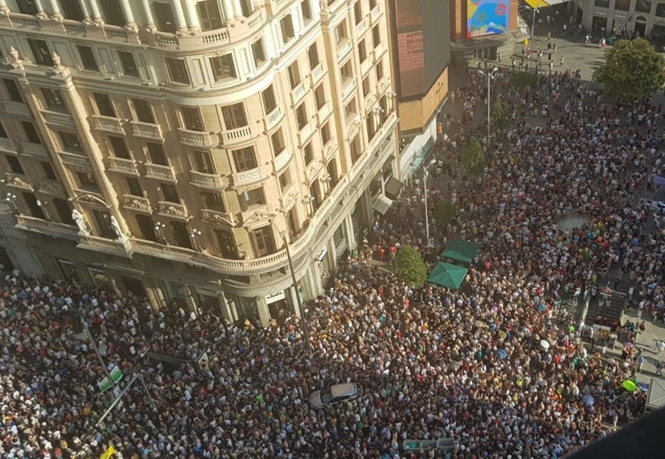 Concentración a favor de Madrid Central