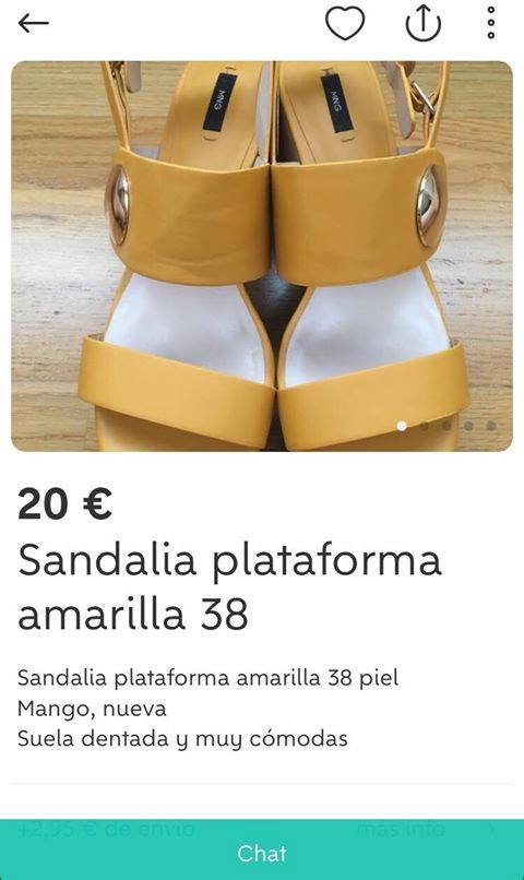 Sandalia plataforma amarilla A Sandalia plataforma amarilla A