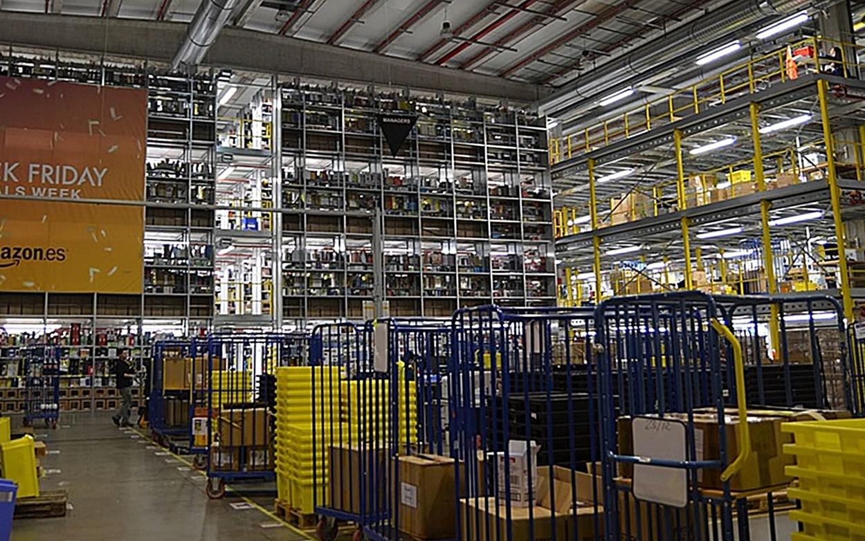 Imagen de archivo del interior de las instalaciones de Amazon España en San Fernando de Henares, Madrid (Foto: Teo Leres).