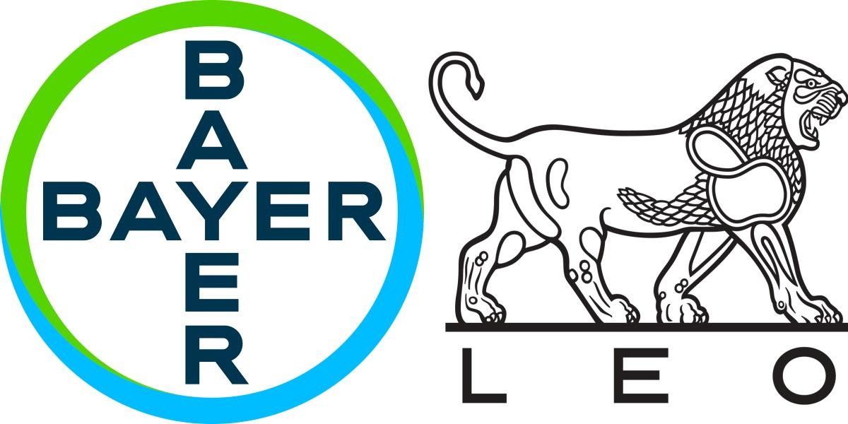 Logotipos de Bayer y LEO Pharma
