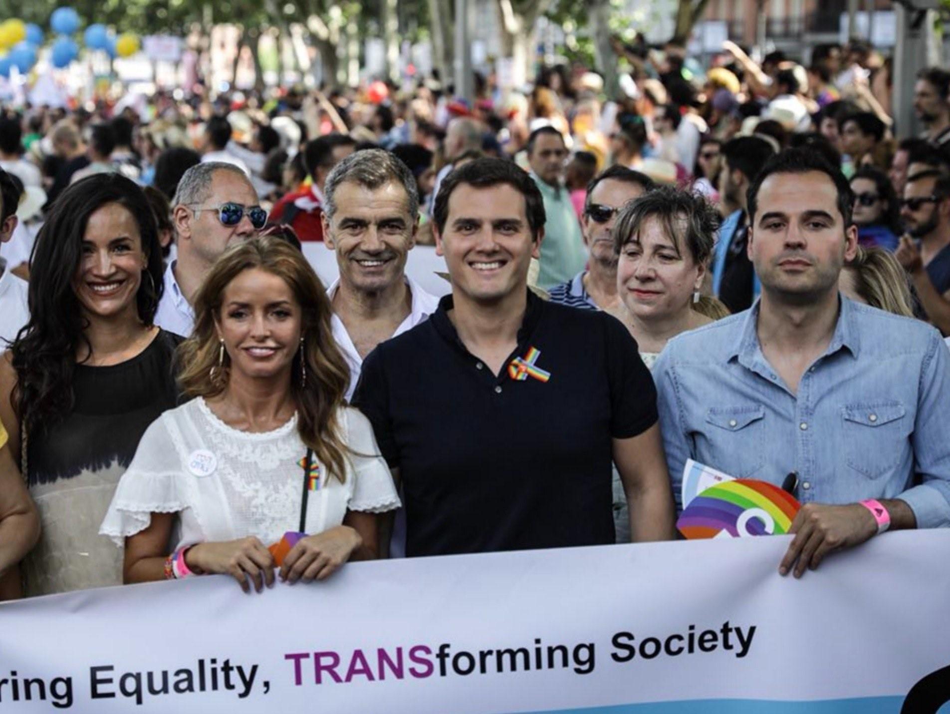 Albert Rivera en la manifestación del Orgullo Gay en Madrid el año pasado. Fuente: Europa Press.