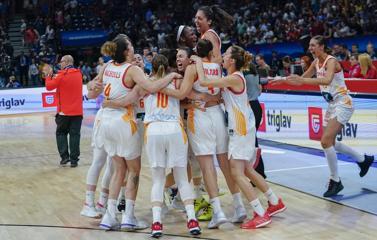 Las jugadoras de la Selección Española de Baloncesto Femenino