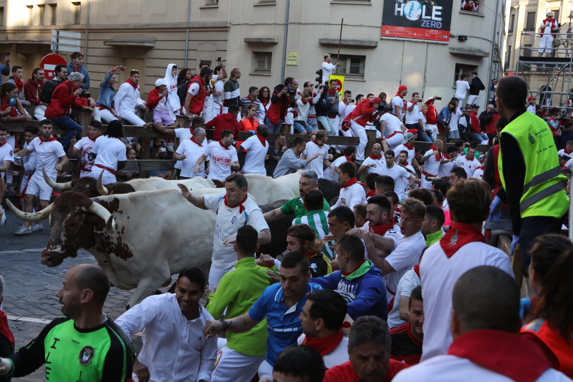 Fotografía del cuarto encierro de San Fermín