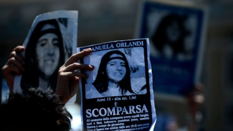Manifestación pidiendo la resolución del caso de desaparición de la joven italiana de 15 años Emanuela Orlandi. Twitter