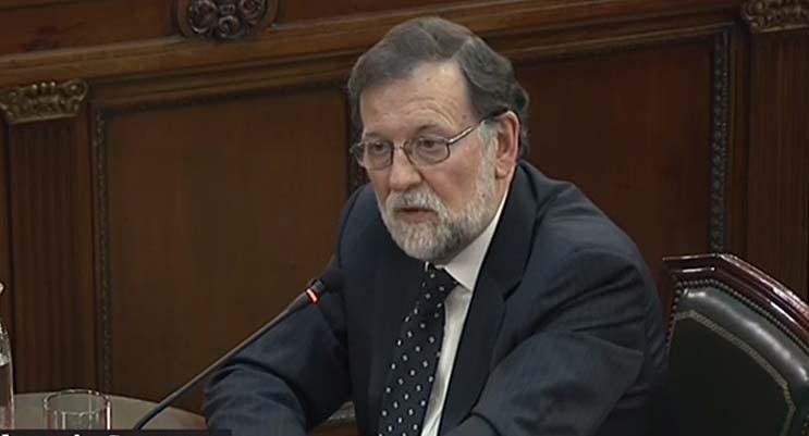 Mariano Rajoy declara como testigo en el Tribunal Supremo durante el juicio al 'procés'. EP