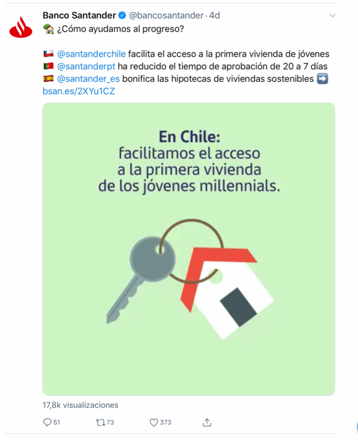Tuit Banco Santander Chile Tuit Banco Santander Chile
