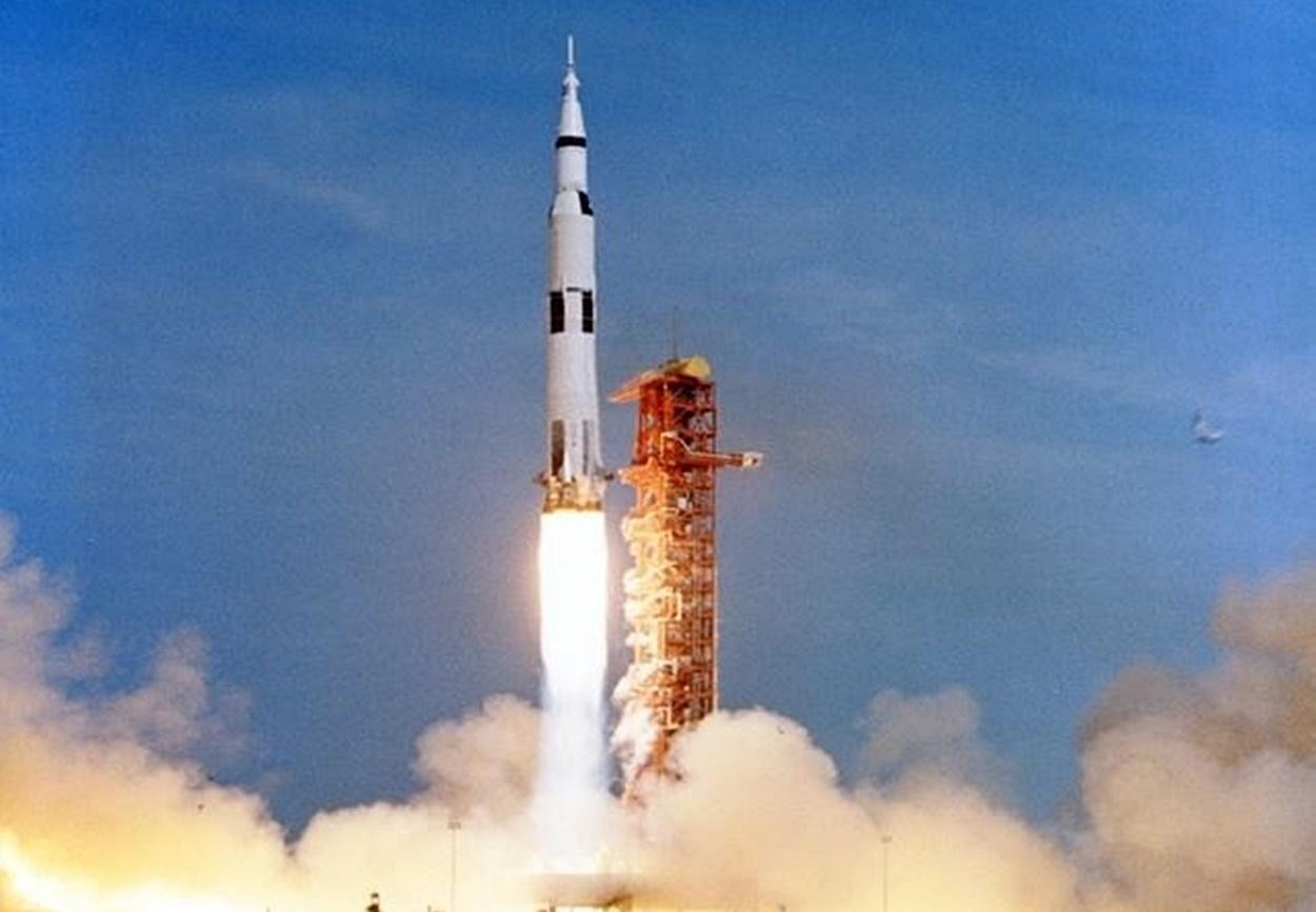 Imagen del despegue de la misión Apolo 11 el 16 de julio de 1969 de la que se cumple ahora el 50º aniversario (Foto: Europa Press).