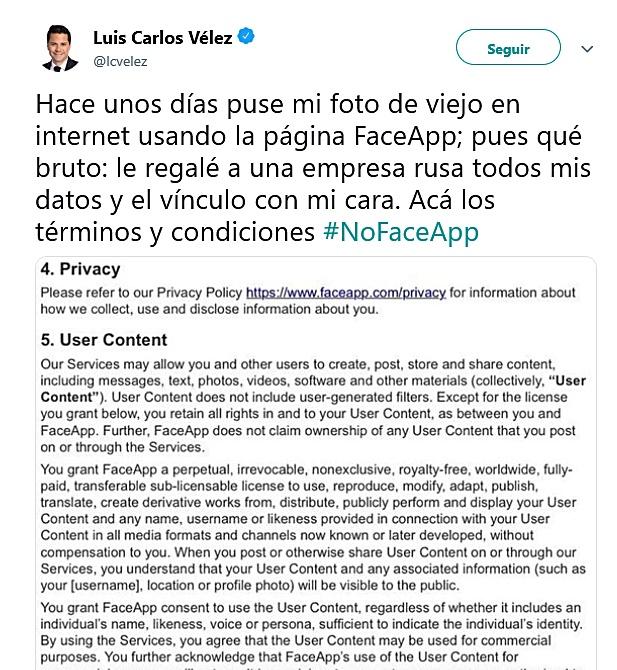 Captura del tuit del periodista de Telemundo, Caracol y CNN en Español, Luis Carlos Vélez. Captura del tuit del periodista de Telemundo, Caracol y CNN en Español, Luis Carlos Vélez.
