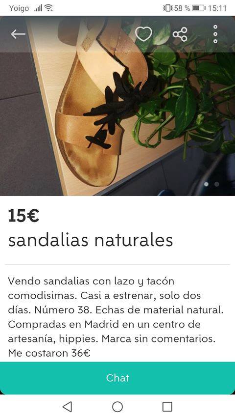 Sandalias naturales