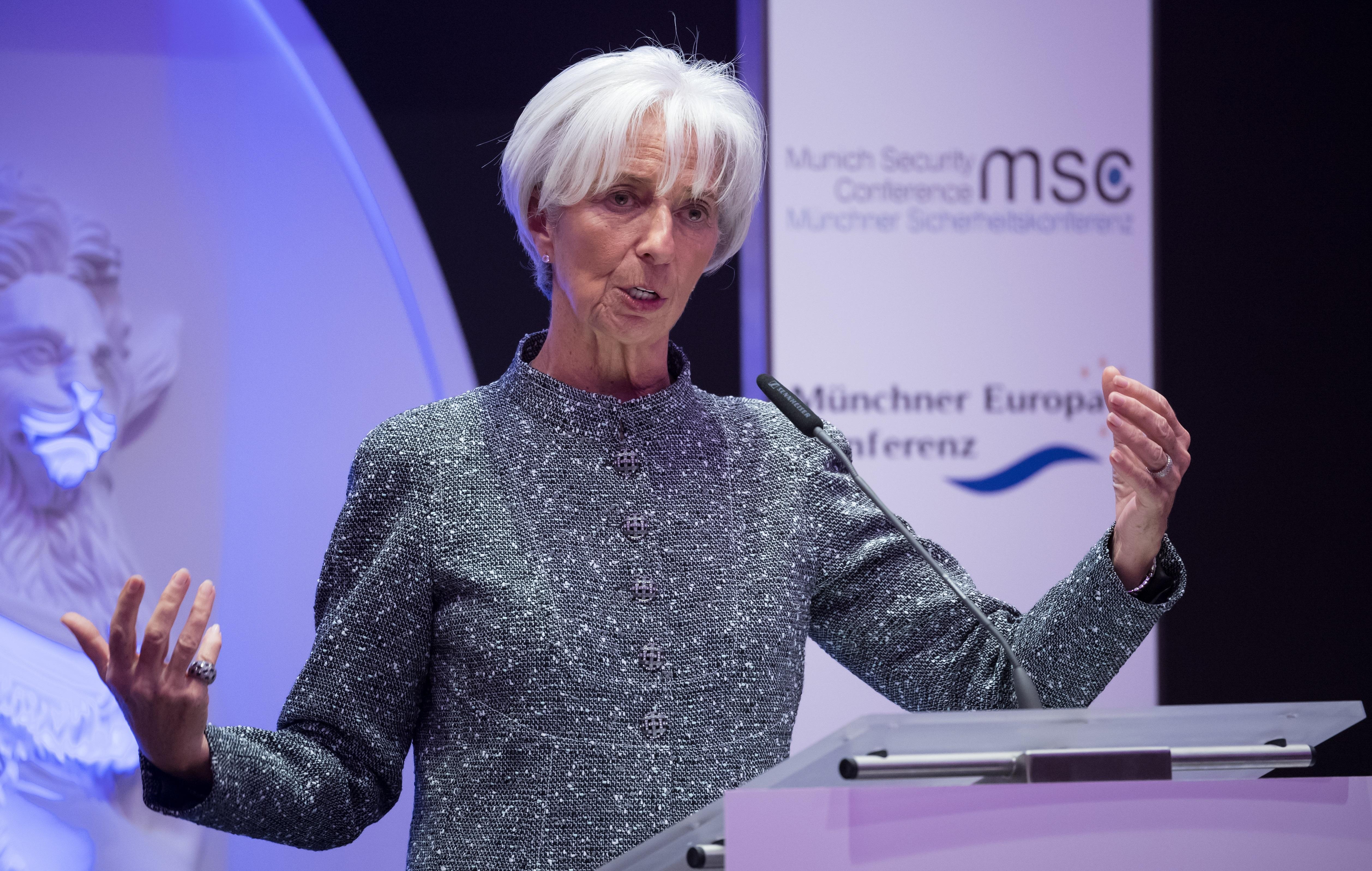 Christine Lagarde, presidenta del FMI alerta de la "precaria" previsión económica de la Eurozona. EP