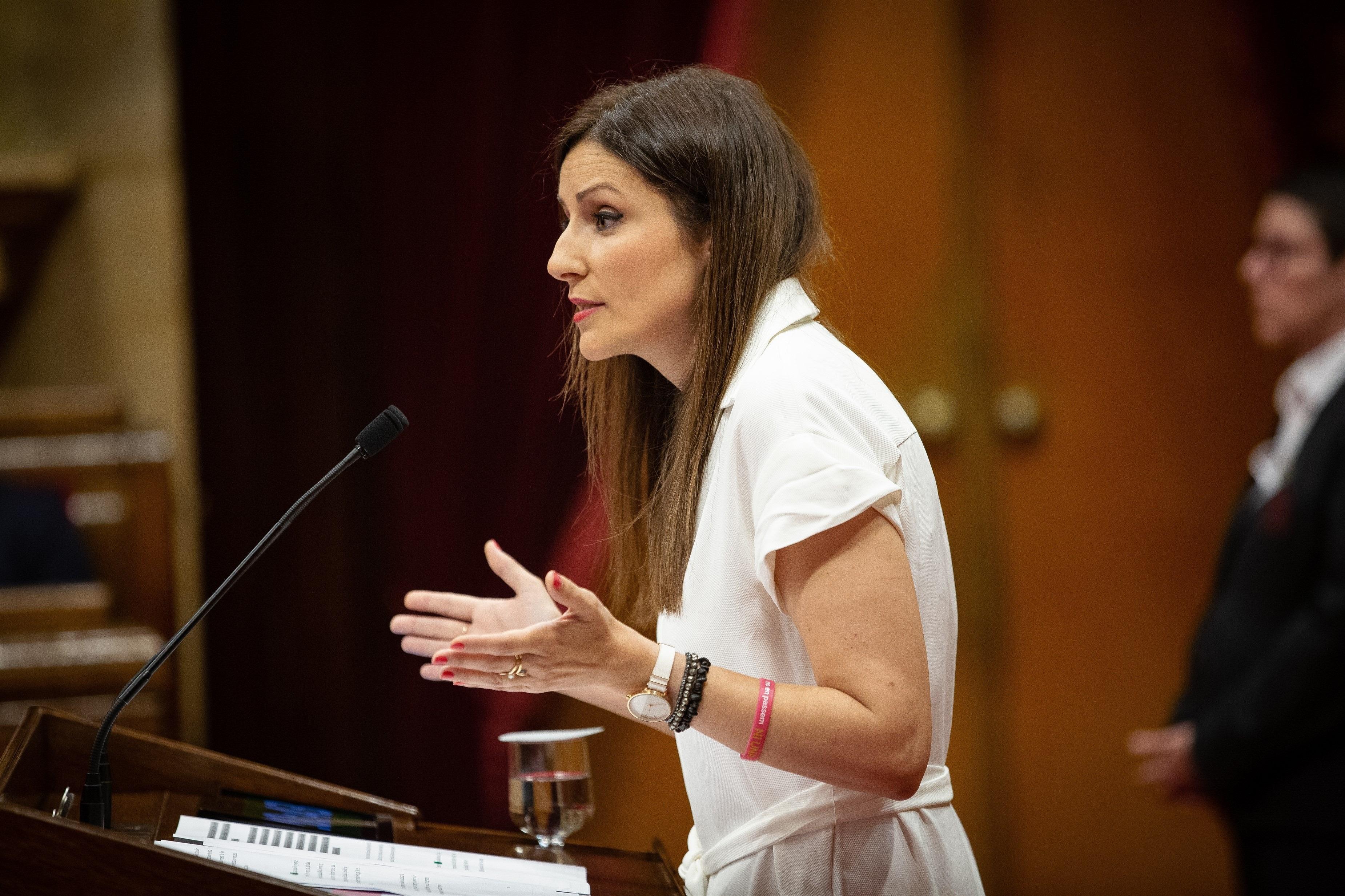Lorena Roldán (Cs) Interviene Durante El Pleno Del Parlament De Catalunya. Europa Press.