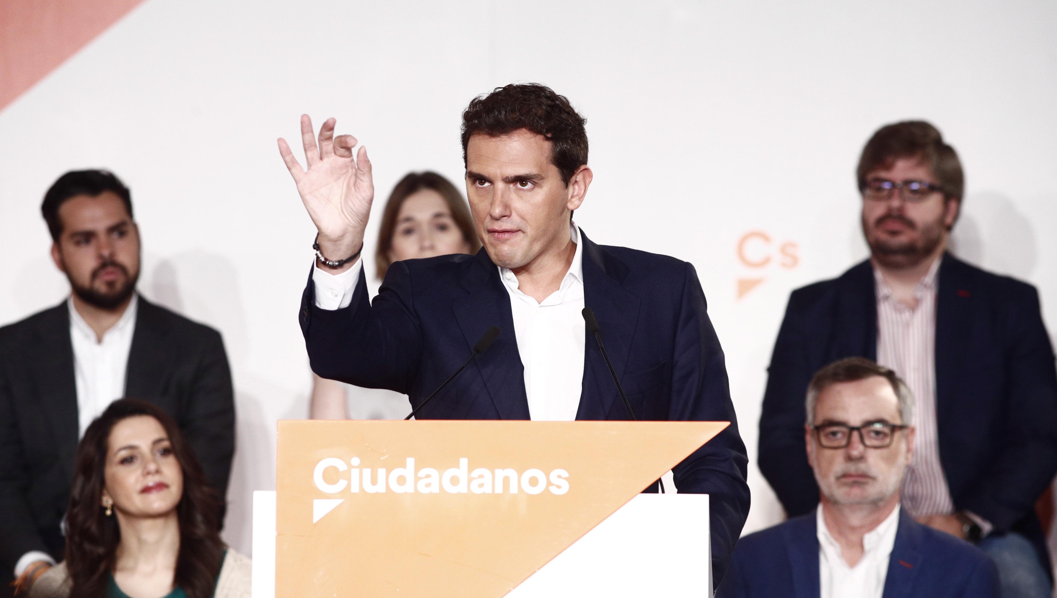 Albert Rivera durante el Consejo General de Ciudadanos celebrada en Madrid Marriott Auditorium. Europa Press