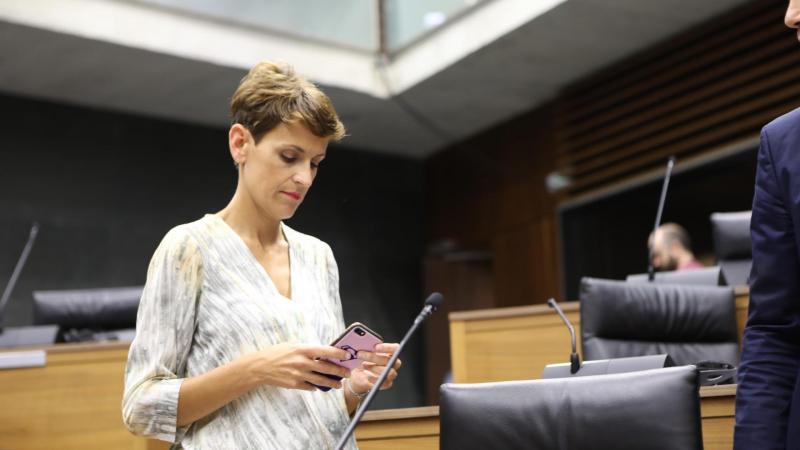 La candidata del PSOE a la Presidencia de Navarra, María Chivite. EP