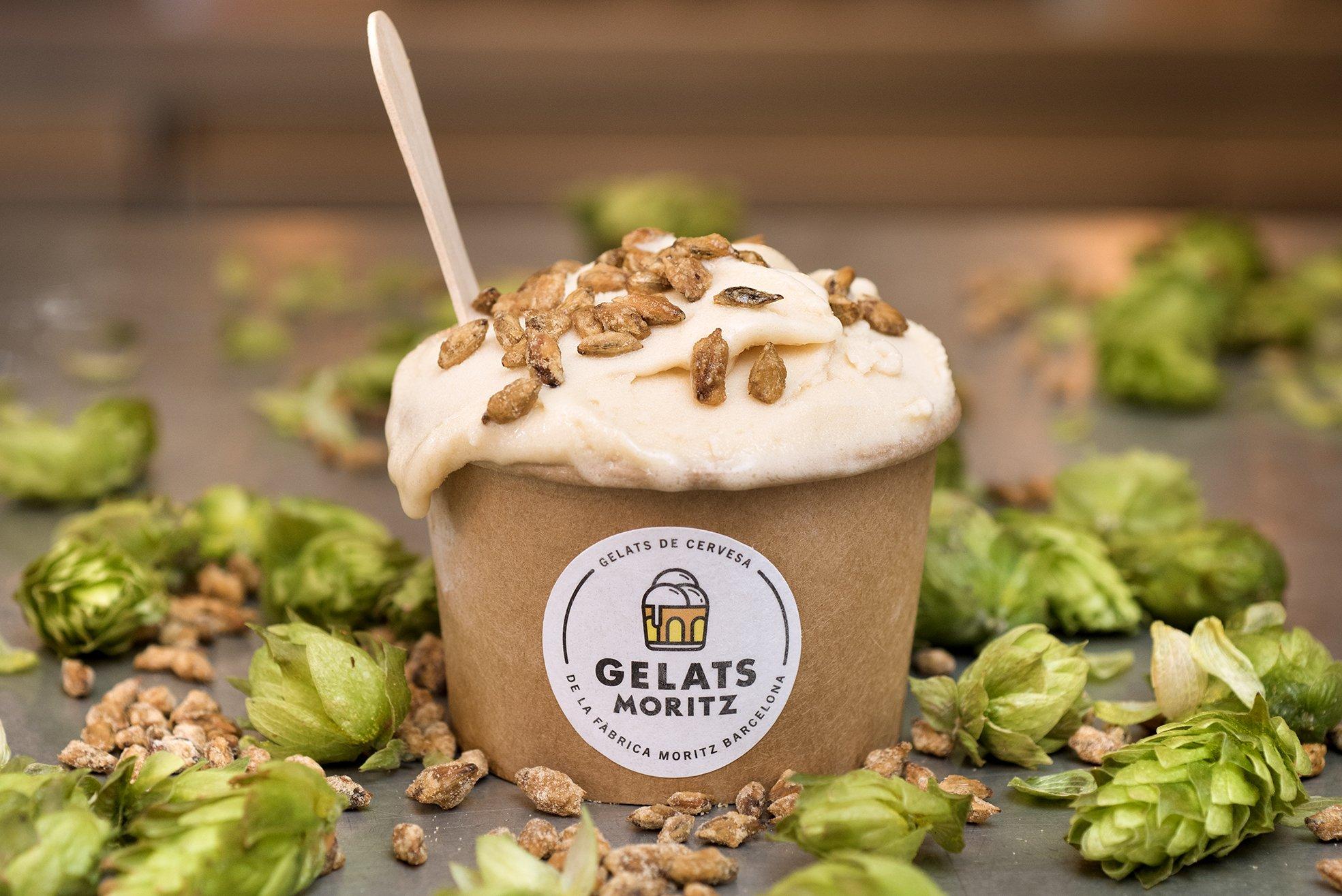 Helados de cerveza 'Gelats Moritz' de Jordi Vilà. Twitter