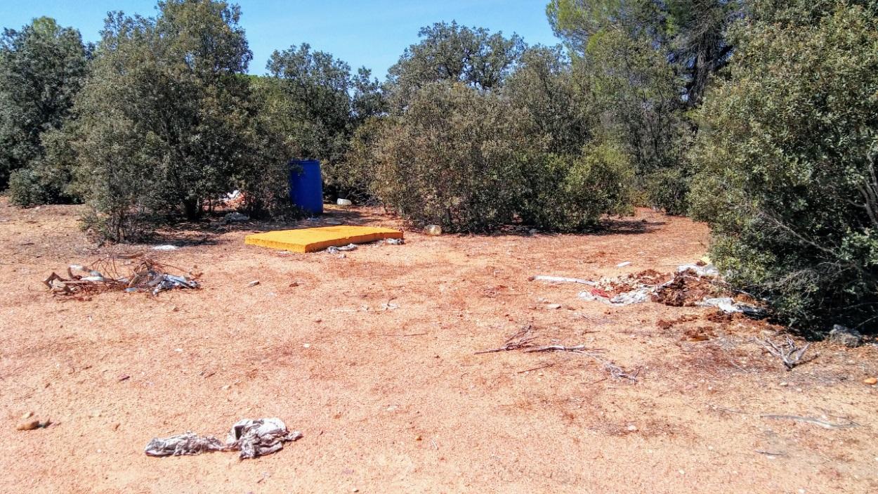 La basura contamina los encinares de Castilla